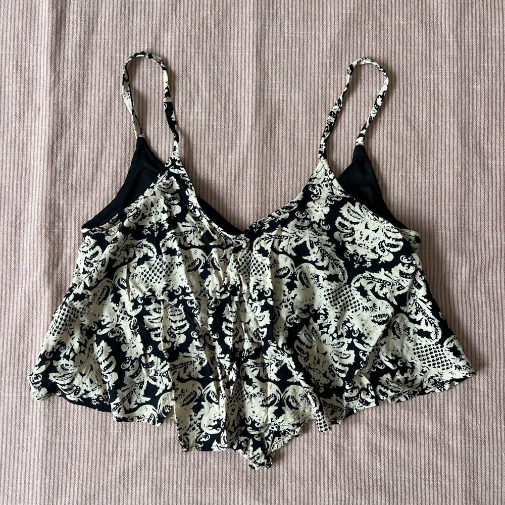 Black and Cream Women's Bralette